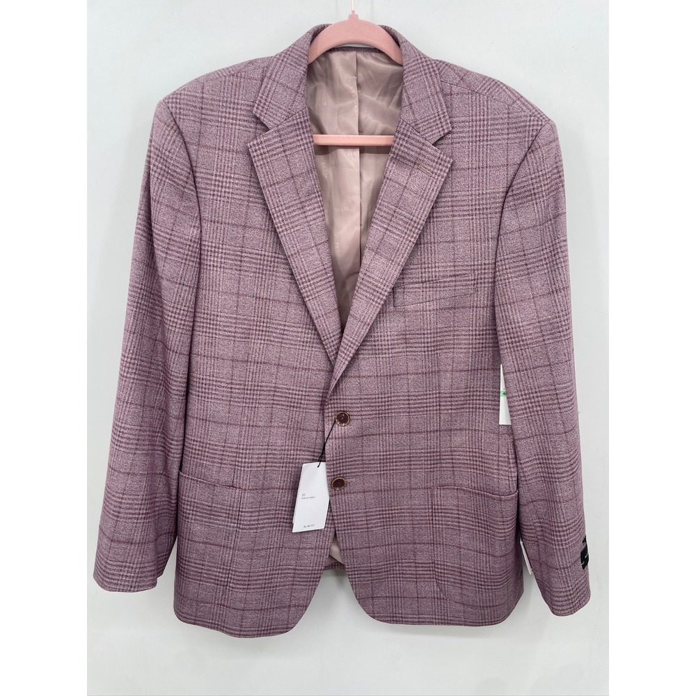 NEW Perry Ellis Light Weight Blazer Slim Fit‎ 46 Short Pink Stretch Fabric $278